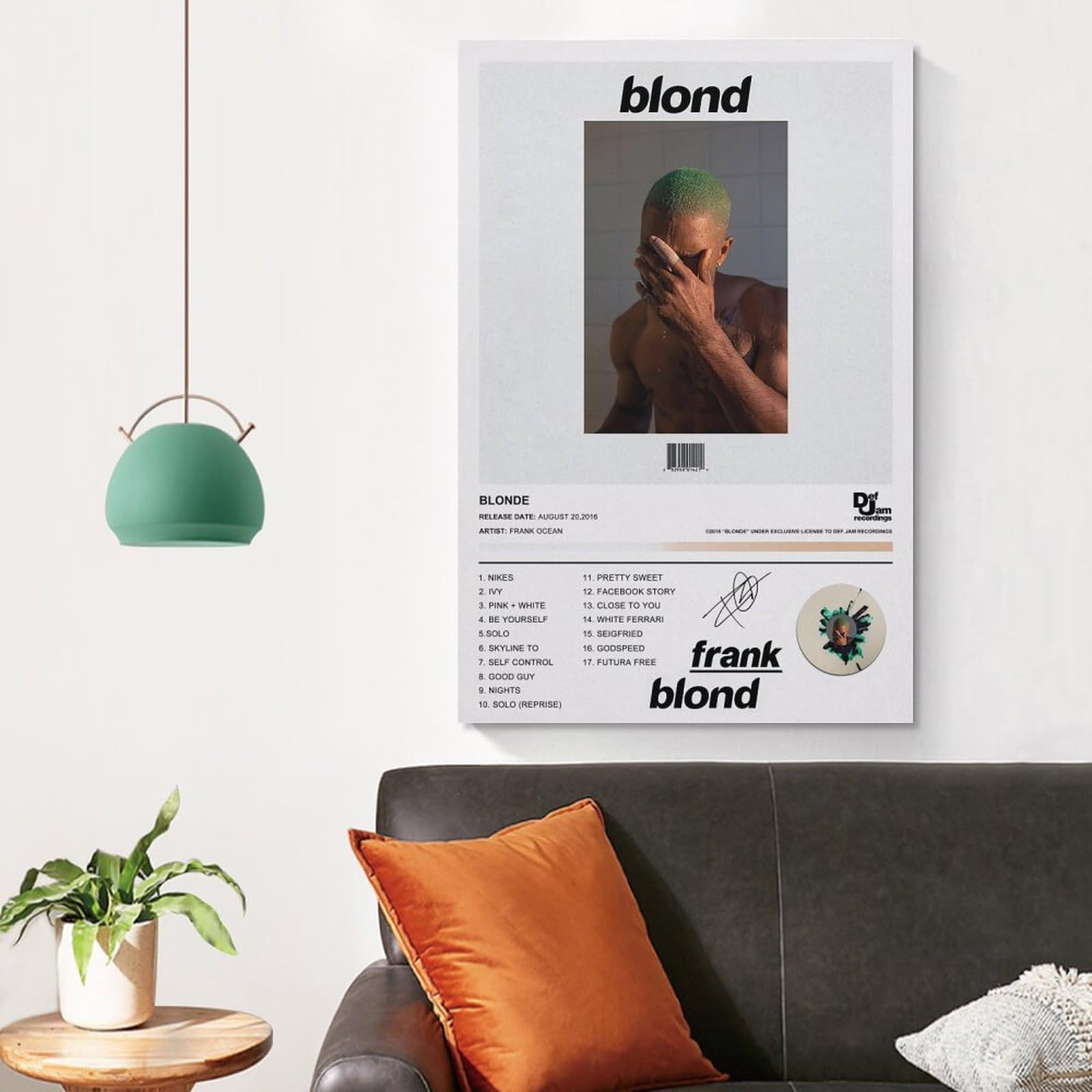 Amazon.com: BATWHO Frank Ocean Poster BLONDE Album Canvas Poster